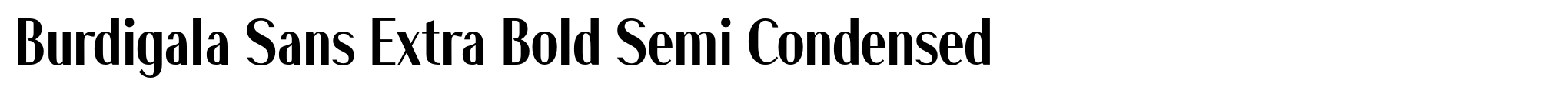 Burdigala Sans Extra Bold Semi Condensed image